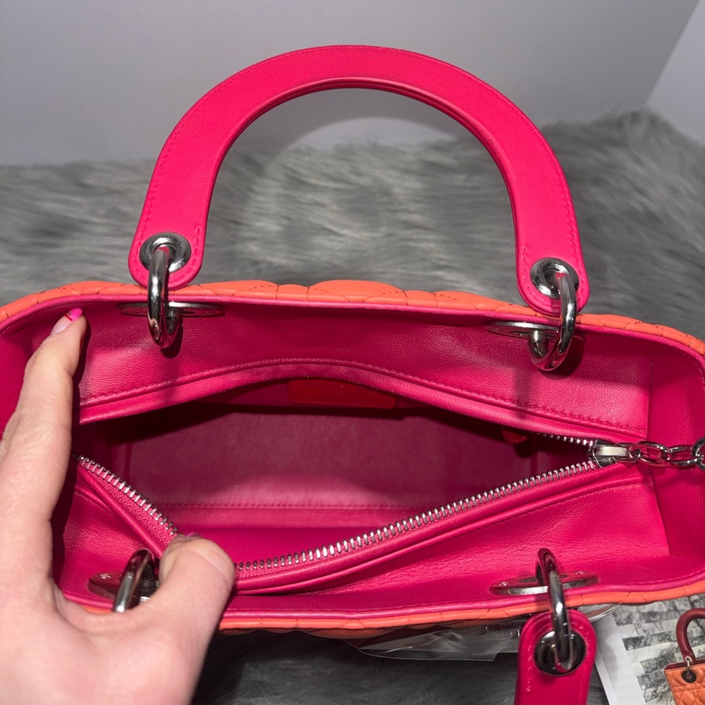 Lady Dior Medium Bicolor Cannage~with COA - Picture 6 of 10